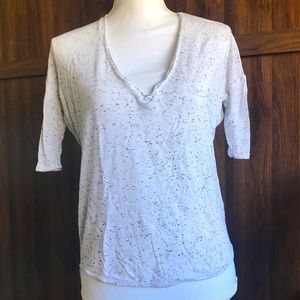Express Heather white T